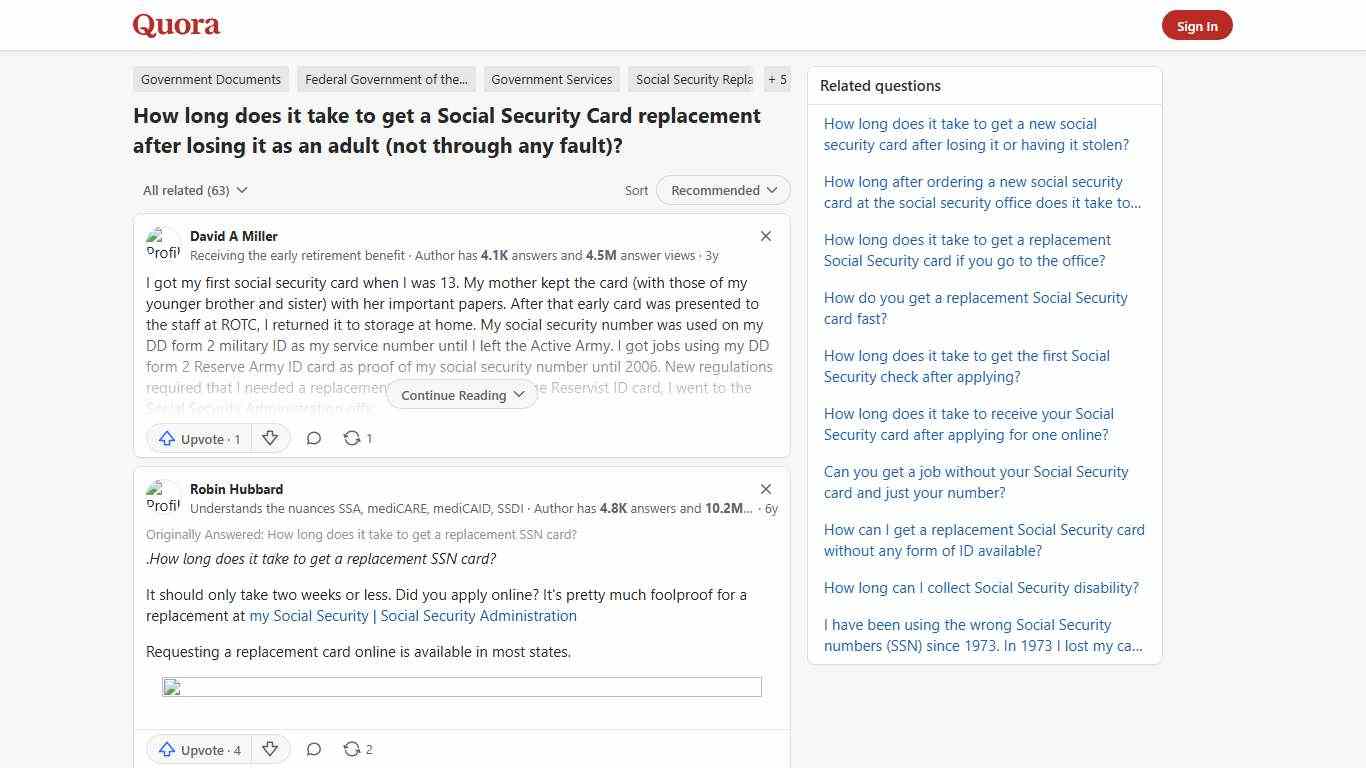 How long does it take to get a Social Security Card replacement after losing it as an adult (not through any fault)? - Quora