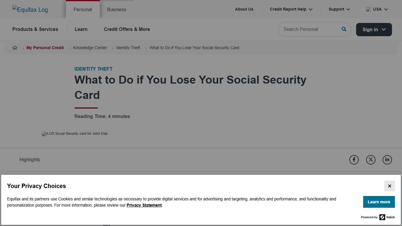 What To Do About A Lost Social Security Card Equifax